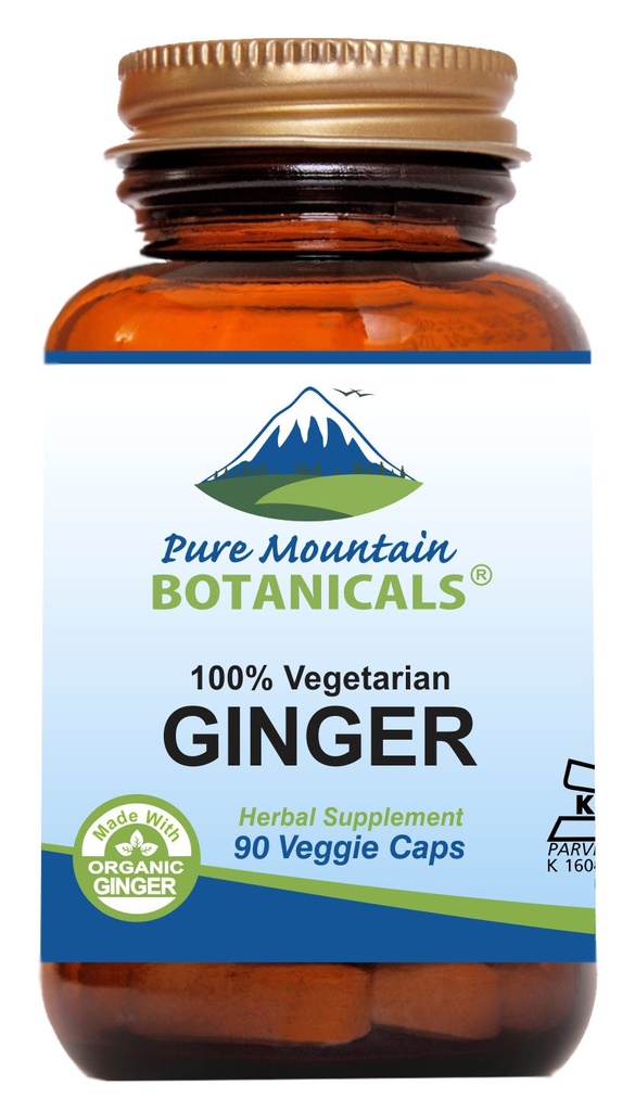 순수한 산 식물 생강 캡슐 - 1000mg 유기 생강 뿌리 보충교재를 가진 Kosher Vegan
