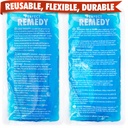 Injuries Reusable, Hot & Cold Pack 용 완벽한 Remedy 2-Pack Gel Ice Packs 내구성, Soft & Flexible, Fast Relief & Recovery (Blue, Reg 2PK)