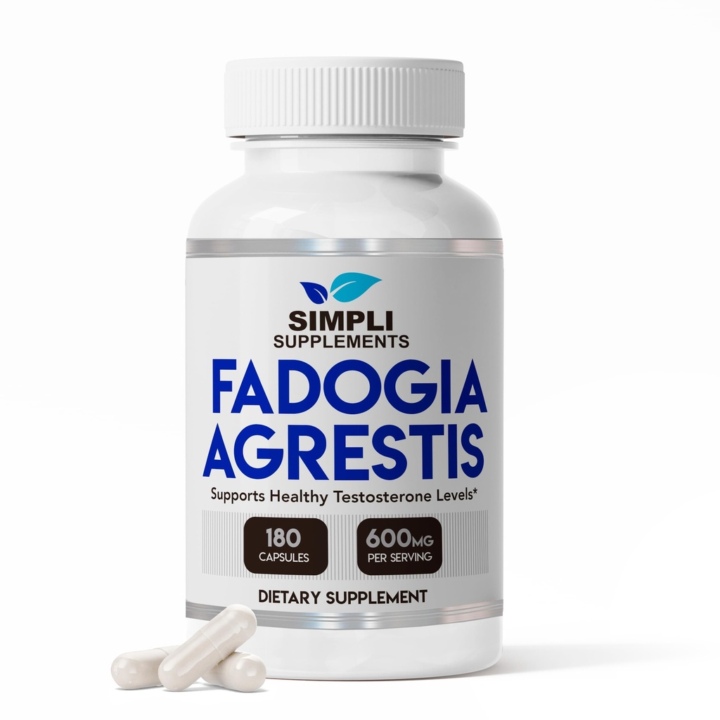자연적인 테스토스테론 지원을 위한 Fadogia Agrestis 600mg | 근육 성장, 에너지, 드라이브, 체력 및 계류를 승진시킵니다 | 비 GMO, Vegan, 글루텐 자유로운 | 180의 캡슐