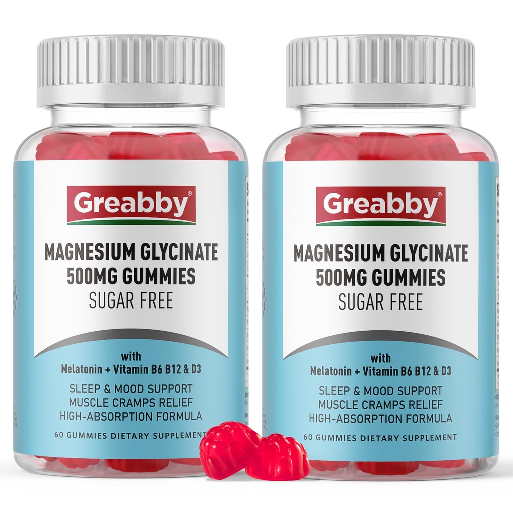 마그네슘은 성인 수면 지원을 위한 Gummies 500mg를, 여성 & 남자를 위한 Chewable 마그네슘 Gummies, 근육 기복 & 마그네슘 공급 (120의 Gummies) 제거합니다