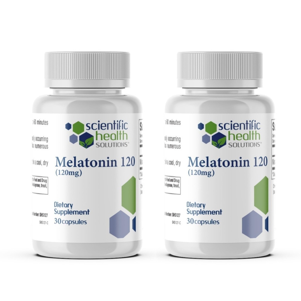 멜라토닌 120mg | 간편한 샴푸 캡슐에 단 하나 복용량 멜라토닌 | Vegan, Non-GMO & 글루텐 프리 | US-Made Extra Strength (2-Pack)