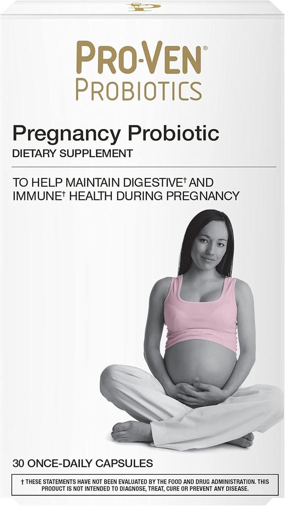 Prenatal Probiotic for Women with Vitamin C & 칼슘 | 임신 및 모유 수유 지원 | 소화 및 면역력 | Mum & Baby 안전 | 30 채식 캡슐 | 글루텐 & 락토스 무료