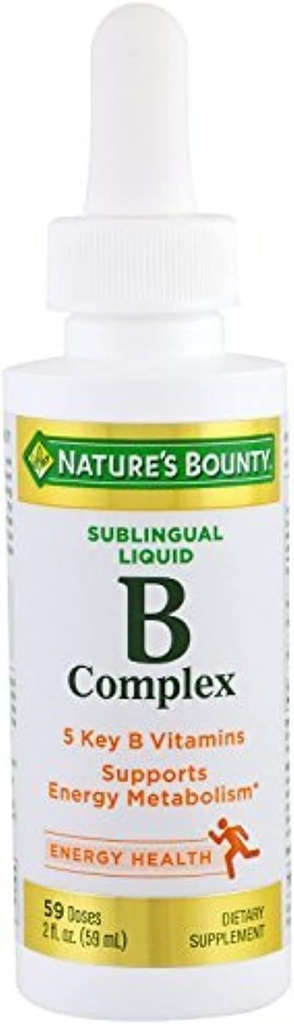 B12 Sublingual Liquid Fast Acting Dietary Supplement 2 ounce를 가진 성격 Bounty B Complex