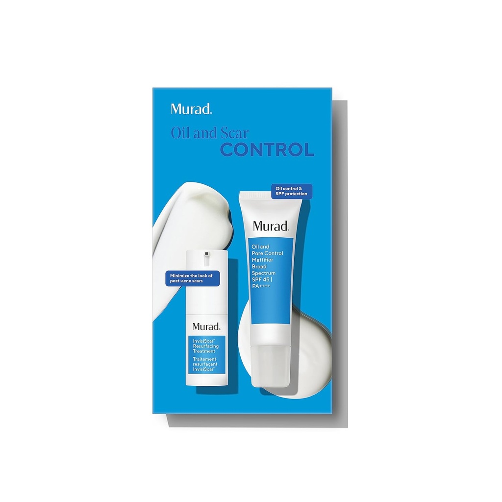 머드 오일 & 스카 제어 값 세트 - 2-Piece Full-Size Set $87 Value - InvisiScar & Oil Pore Control Mattifier