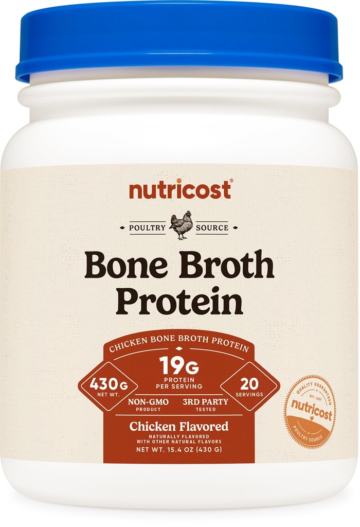 Nutricost Chicken Bone Broth Protein (닭고기, 20 인분)