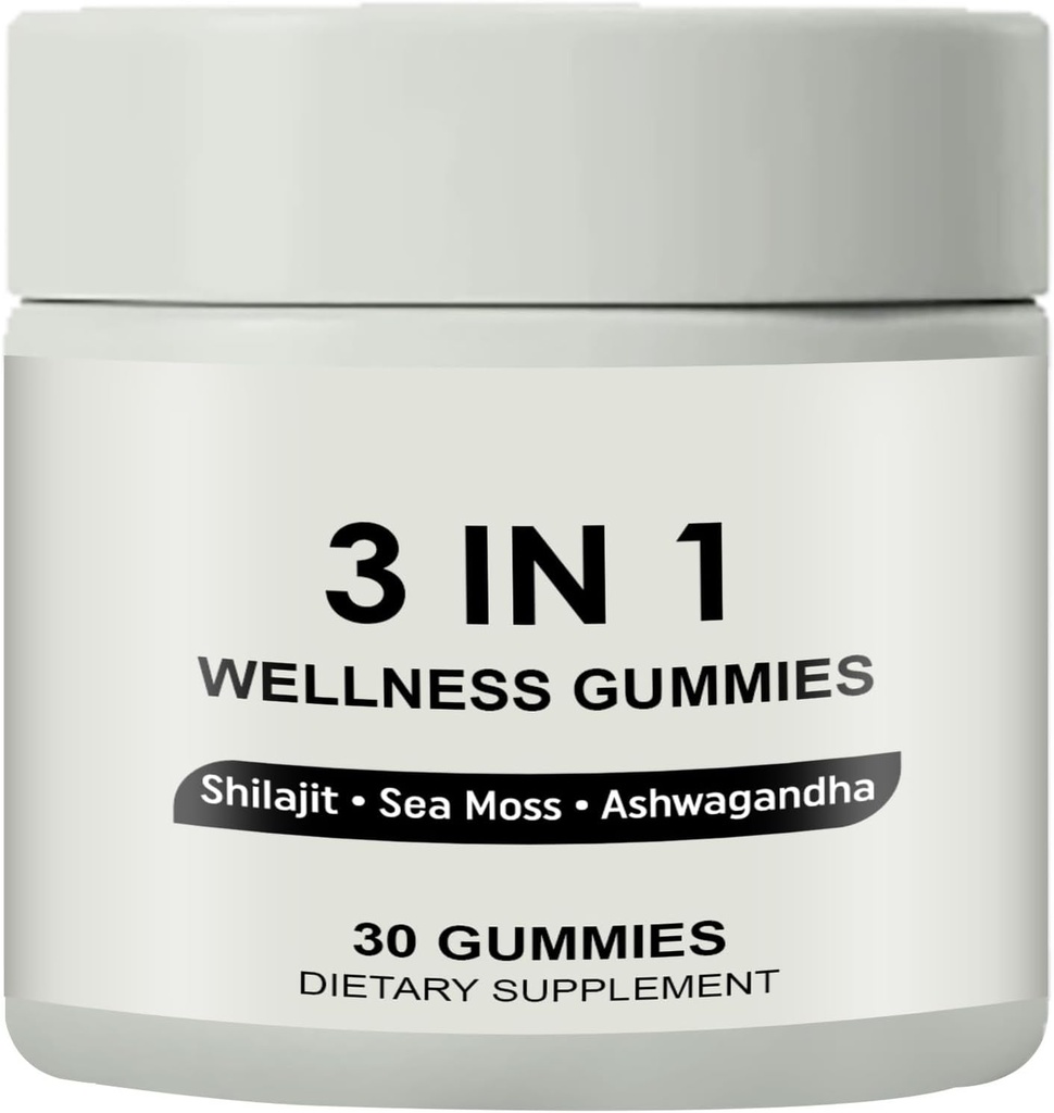 3 에 1 Gummies, 3 에 1 Shilajit Gummies 용 남자, 순수한 Shilajit 웰빙 Gummies (Shilajit + Sea Moss + Ashwagandha), 남자를위한 Shilajit Gummies, 비 GMO