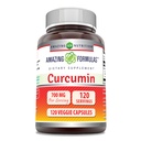 Amazing Formulas Curcumin 보충교재 | 700 Mg | 120 Veggie Capsules | Turmeric Root Extract | Non-GMO | 글루텐 프리 | 미국