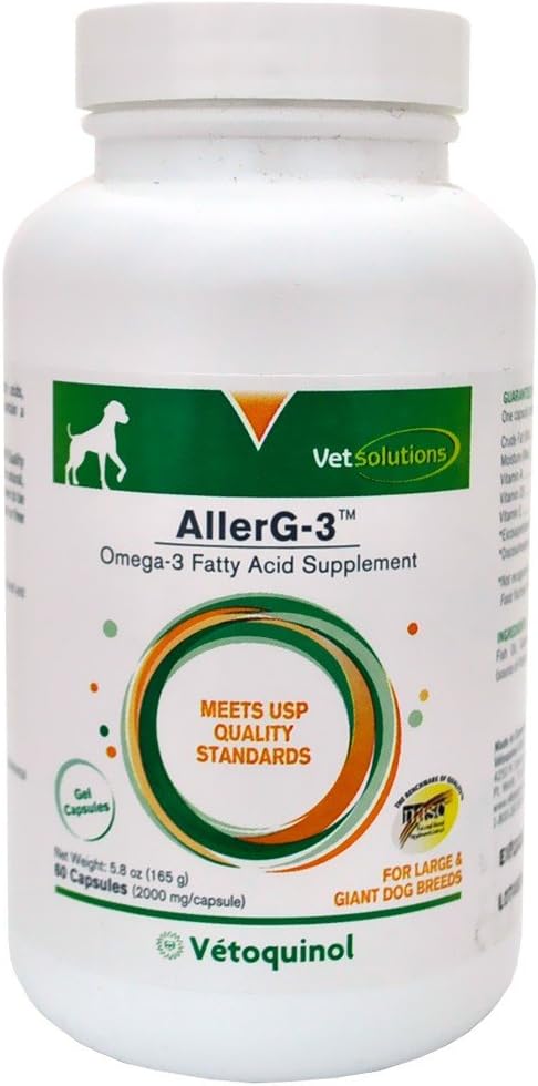 Vetoquinol 케어 Triglyceride 오메가 큰 거대한 품종 (60 캡슐)
