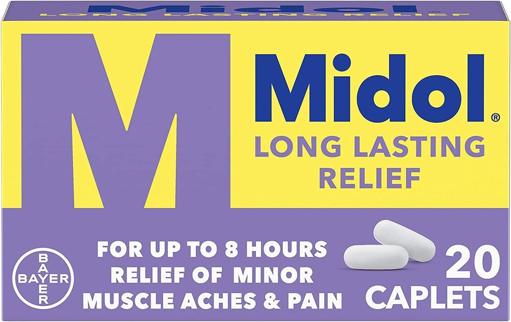 Midol Long Lasting Relief - 20 캡슐, 6 팩