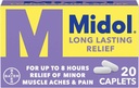 Midol Long Lasting Relief - 20 캡슐, 6 팩