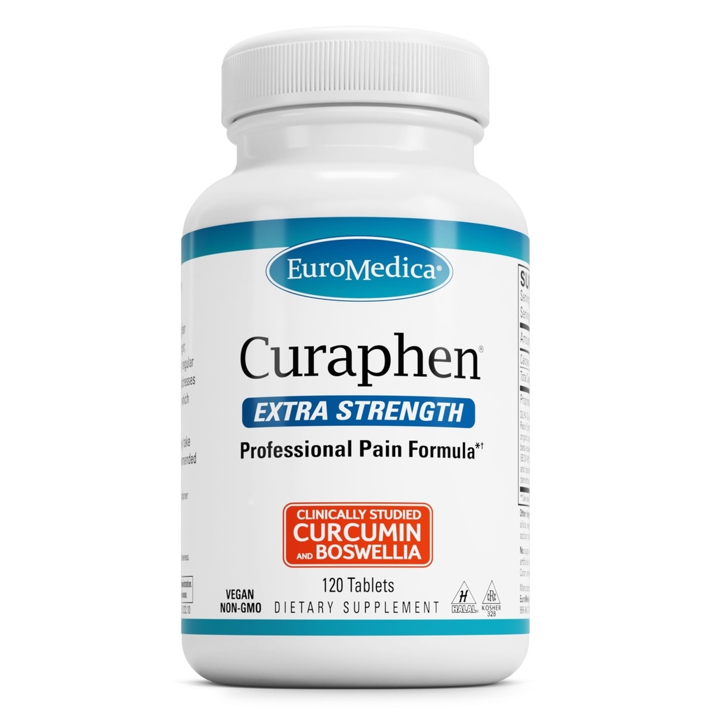 EuroMedica Curaphen 여분 힘 - 건강한 순환 지원을 위한 Curcumin & Boswellia 보충교재 - 합동, 근육 건강 & Endorphin 생산을 지원하는 심황 보충교재 - 120의 정제