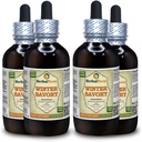 겨울 사보리 (Satureja Montana) Tincture, 유기 건조 정제 액체 추출 (브랜드 이름: HerbalTerra, 미국에서 만들어진) 4x4 fl.oz (4x120 ml)