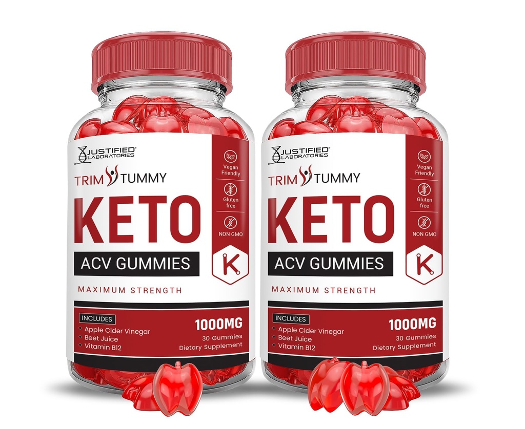Justified Laboratories (2 팩 트림 미끼 Keto ACV 애플 아이더 Vinegar Pomegranate Beet 주스 분말 B12 Vegan 비 GMO 120 Gummies로 공식화