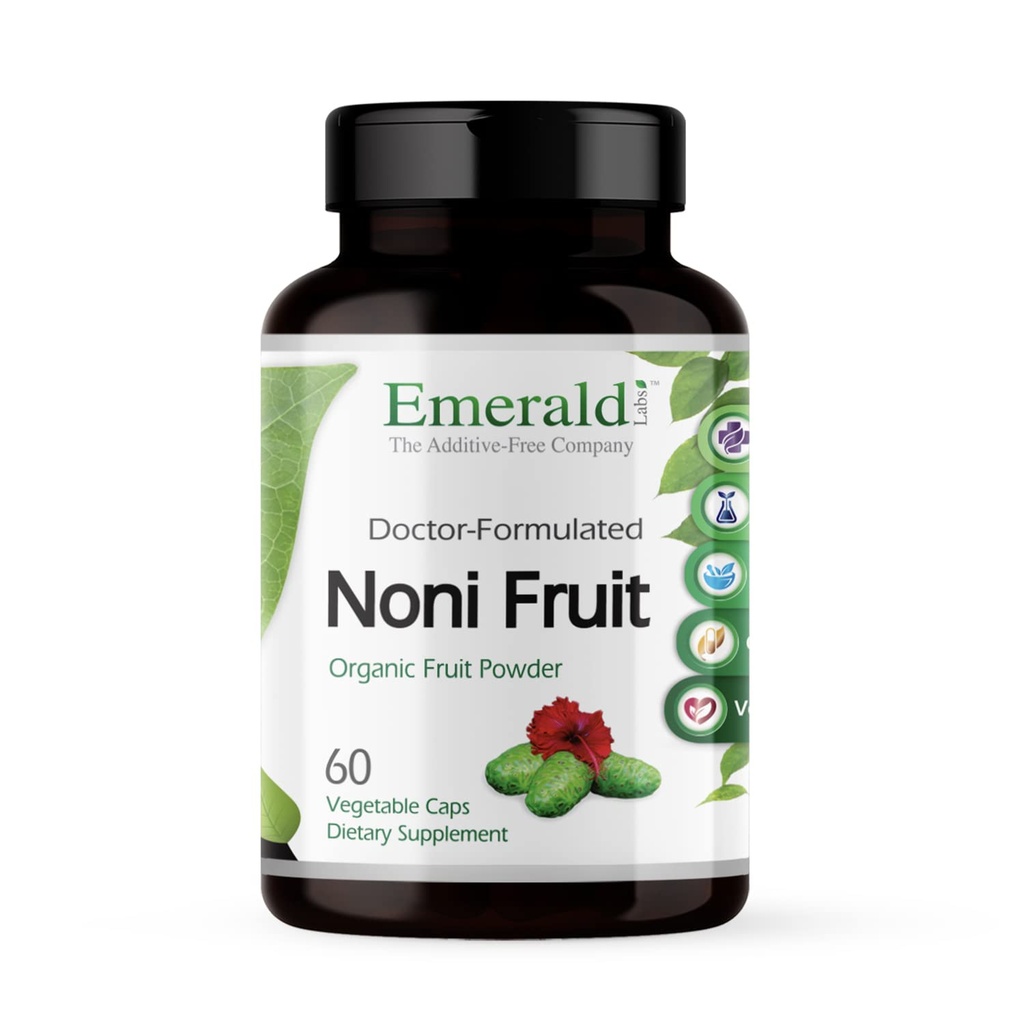 EMERALD LABS Noni Fruit - 소화, 산화 방지제 및 면역 지원 보충 - Gut Health 용 Dietary Fiber - 60 식물성 캡슐 (30 일 공급)