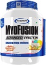 Gaspari 영양 Myofusion 고급 단백질, Whey Protein, Casein Protein 및 Isolate Protein, 저지방 및 글루텐 무료 (Birthday Cake, 4 Pound)와 단백질 혼합