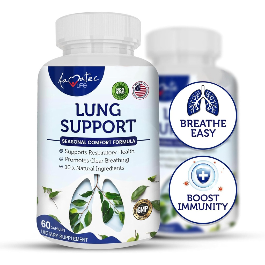 Lung 지원 규정식은 초본 호흡 지원 10 활동적인 성분을 보충합니다 Lung 건강 Lung Cleanse 공식 보충교재를 위한 본래 공식은 체계 60의 캡슐 비 GMO를 분해합니다