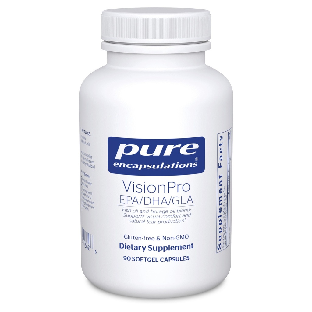 Pure Encapsulations VisionPro EPA/DHA/GLA | 눈의 자연적인 눈물 생산 및 유지를 지원합니다* | 90 Softgel 캡슐