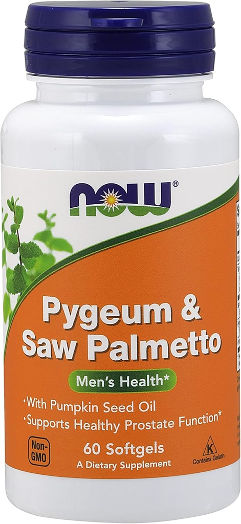 Pygeum & 톱 팔로토 추출물, 25 mg/80 mg, 지금 음식에 의하여 60 Sgels (2의 포장)