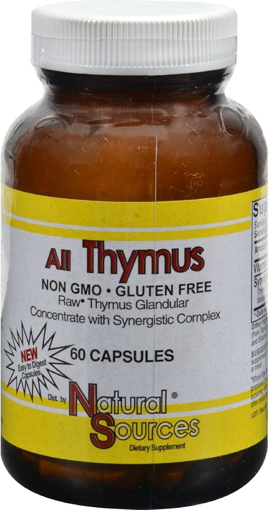 천연 소스 모든 Thymus 60 캡슐