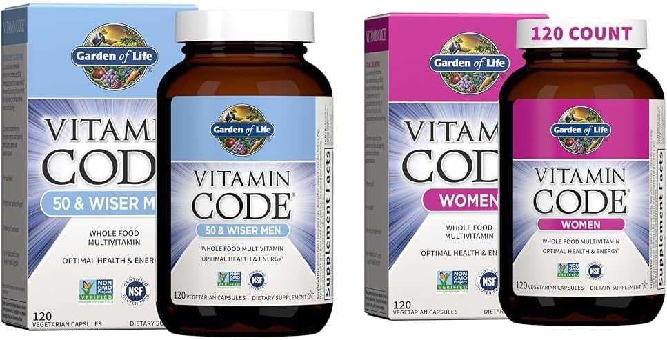 생활의 정원 남자 & 여자의 Multivitamins, 비타민 부호 50 & 와이퍼 남자 120 캡슐 및 비타민 부호 여자의 다 120의 캡슐