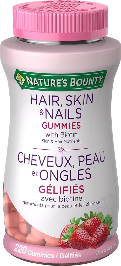 Nature 's Bounty Optimal Solutions Hair, 피부 및 손톱 Gummies - 220 조사