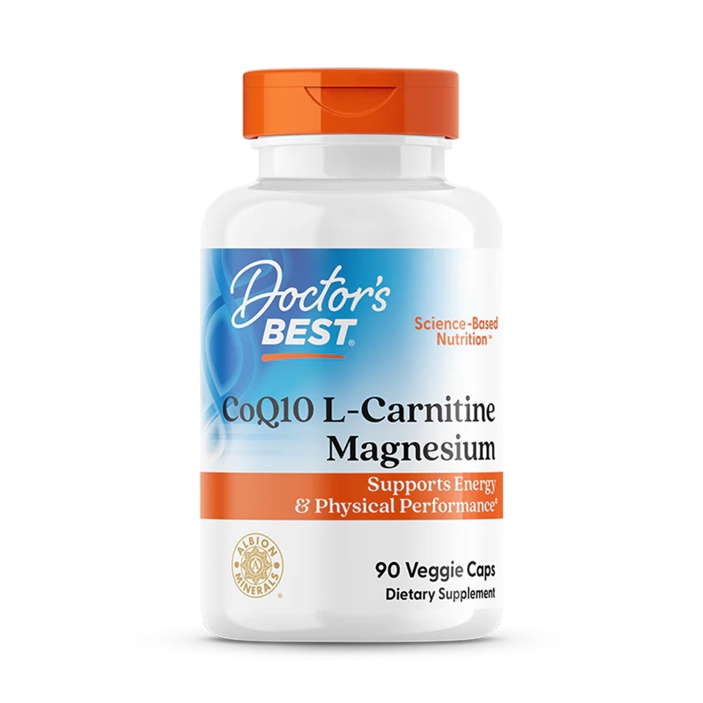 의사의 최고의 Coq10/l-Carnitine/Magnesium 독특한 혼합, 에너지 지원, 근육 질량 & 근육 회복, Veggie 모자, 90Count