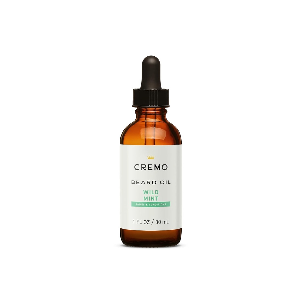 Cremo Beard Oil, Revitalizing Wild Mint, 1 fl oz - Restore Natural Moisture and Soften 당신의 Beard 에 도움 Relieve Beard Itch