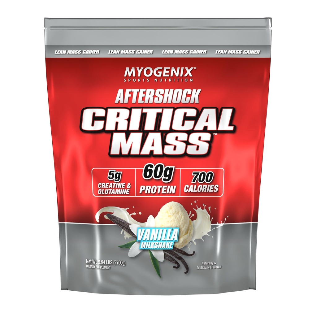 Myogenix Critical Mass Gainer – 근육 질량 체중 증가 보충교재, Zero Lactose Whey Protein Powder – 신진 대사 Whey Protein – 바닐라 (5 파운드)