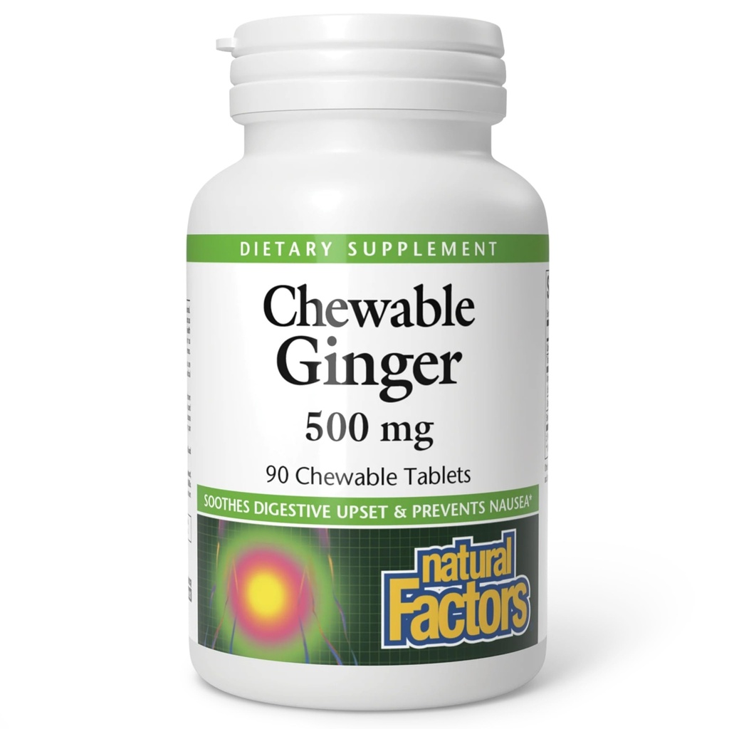 자연적인 요인 Chewable 생강 500Mg, 90 CT
