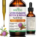 Liver Cleanse Detox & Repair Liquid Drops - 2000mg 우유 이틀, 다 델리 뿌리, Artichoke, Silymarin 추출물, 및 심황 허브 - Vegan, Non-GMO - 2 Fl Oz (60ml) 병