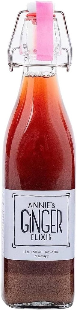 Annie's Ginger Elixir, 17oz 1-Pack, 순수 자연 유기 Tonic Ginger 샷, 소화 Cleanse 부스트 면역 방어, 매일 Gut 건강 및 웰빙, 비 GMO 음료