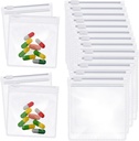 Zonon Pill 파우치 백 지퍼 재사용 가능한 알약 Baggies Clear Plastic Bags Self Sealing Travel Medicine 주최자 Storage with Slide Lock for Cod Liver Oil, Small Items(12 조각)