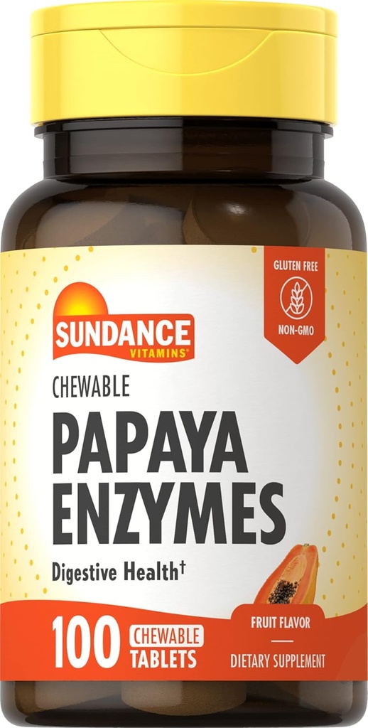 Sundance Chewable Papaya 효소 - 100 정제