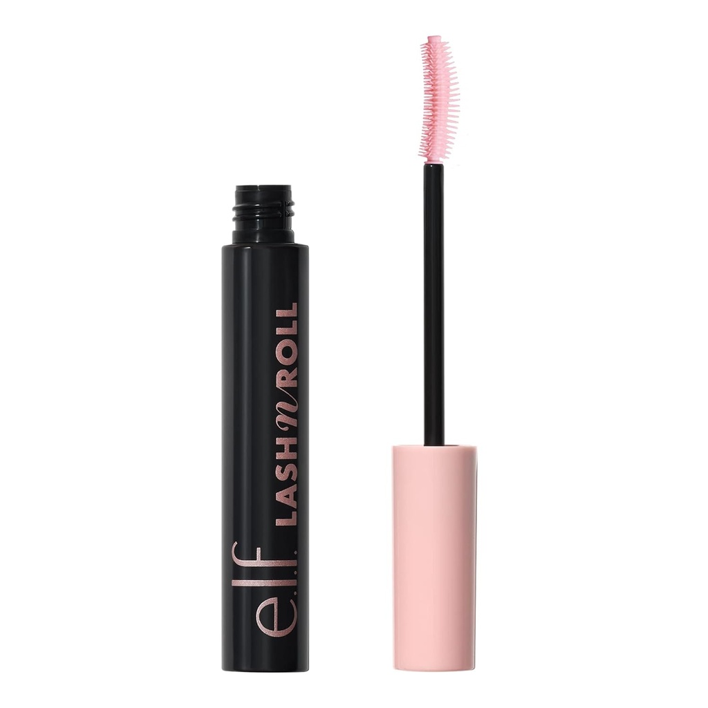 e.l.f. Lash 'N Roll Mascara, Visibly Lifted Lashes 용 Curling Mascara, 리프트 및 분리 소시지. 오래 견딘 공식, Vegan & Cruelty 자유로운, 피치 검정