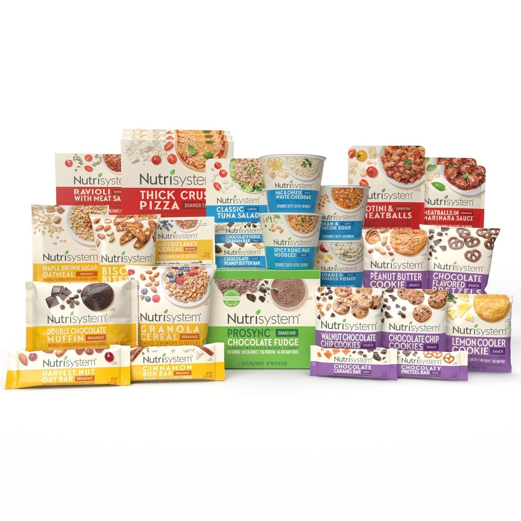 Nutrisystem® 빠른 5 7 일 다이어트 키트, 28 맛있는 식사 & 스낵 플러스 초콜릿 단백질 ProSync Shakes