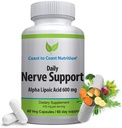 Nerve 지원 - 알파 Lipoic 산 650 mg를 가진 진보된 Nerve 기복 - 손, 다리 및 발 Aches의 Ease를 위한 Nerve 비타민 - 60의 캡슐/30 일 공급