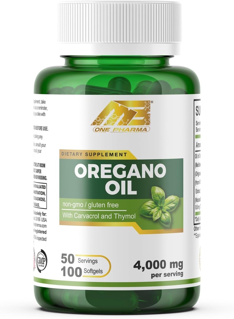 MB 하나 Oregano 기름 4000mg– 65:1 지중해 Oregano에서 추출 - Carvacrol에서 높은- 추가 강도- 100 Softgels 비 GMO, 글루텐 무료