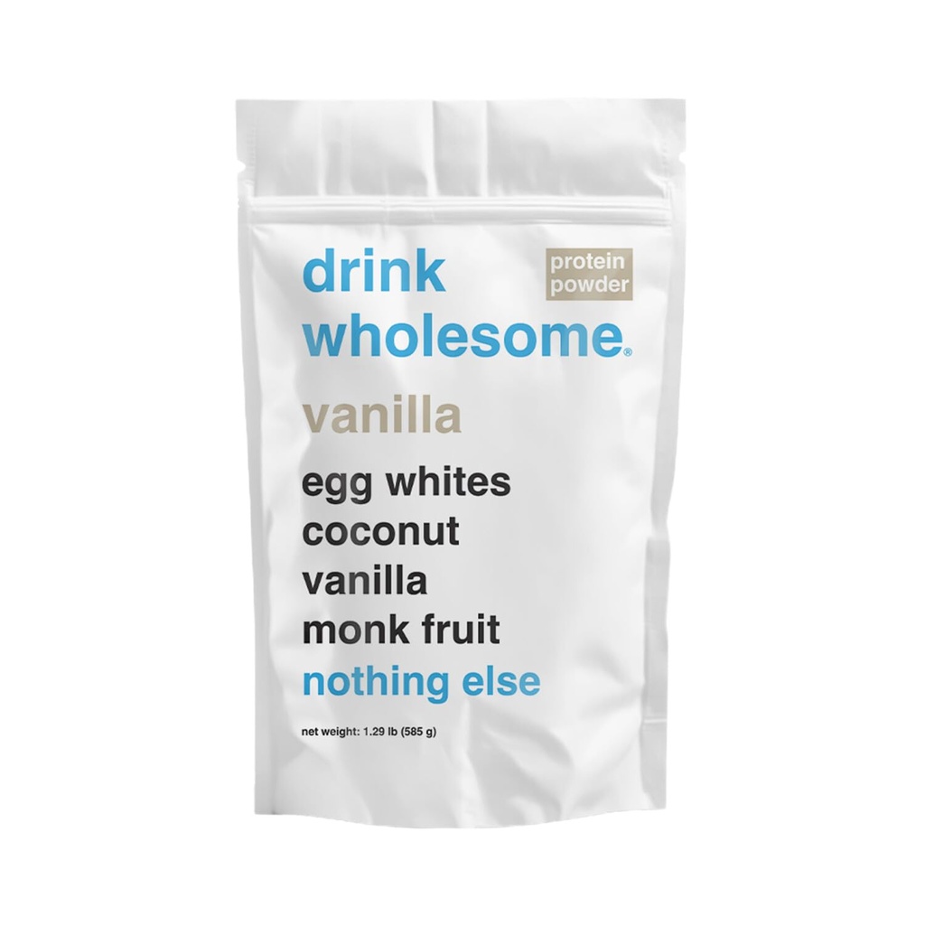 전신 바닐라 계란 흰 단백질 분말 | Sensitive Stomach | Gut Friendly | 첨가제 & Dairy Free | 인공 감미료 없음 | No Bloating, Farts or Gas | No Constipation or Diarrhea