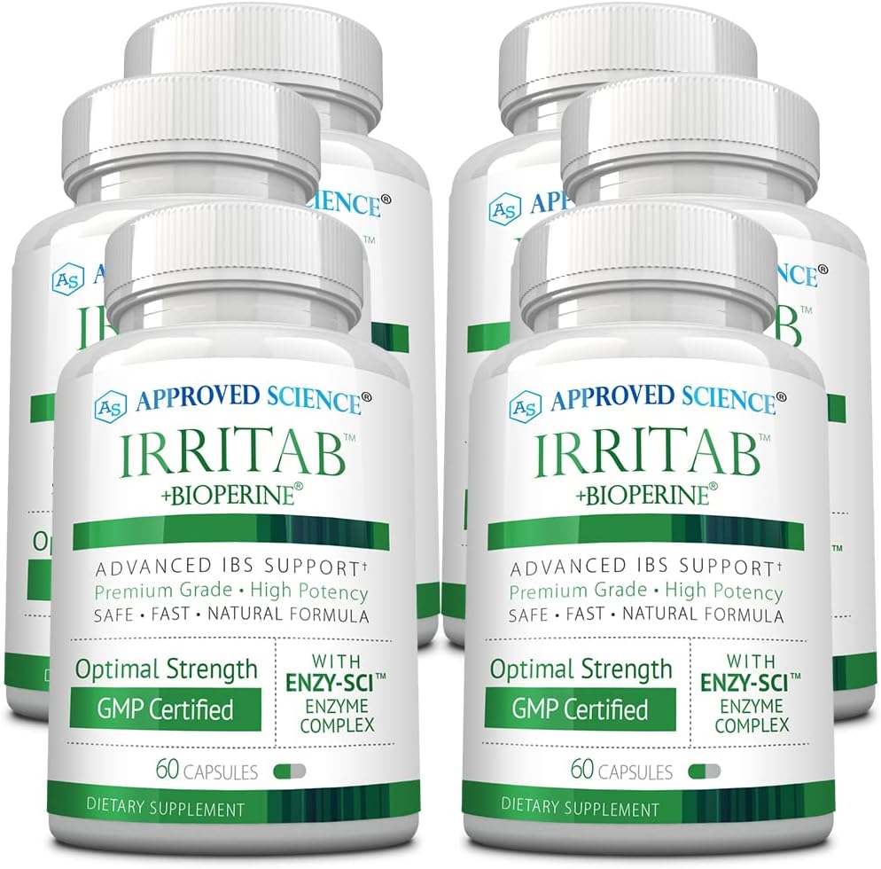 공인 과학 Irritab - 천연 소화 효소 지원 - 총 지원 - 6 개월 공급