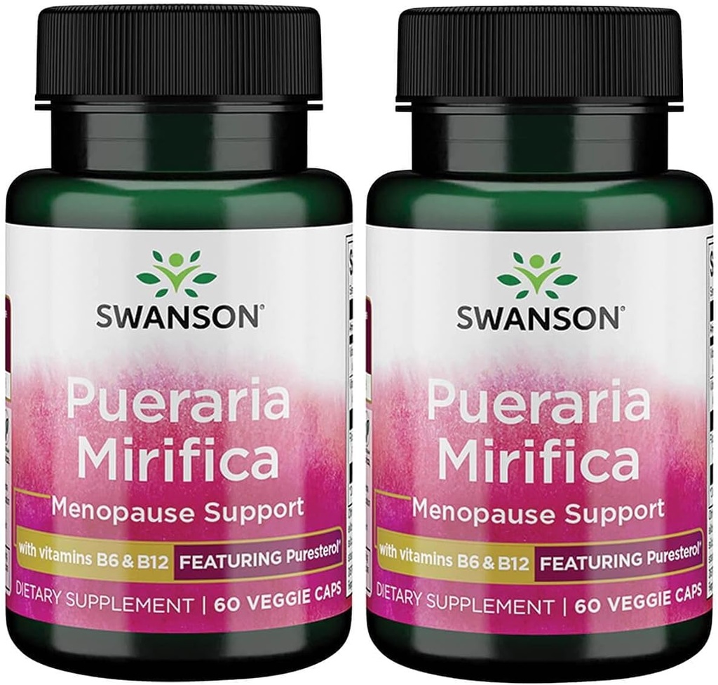 Swanson Pueraria Mirifica B6 '&' B12 - Puresterol 60 Veg Caps 2 팩을 특징으로