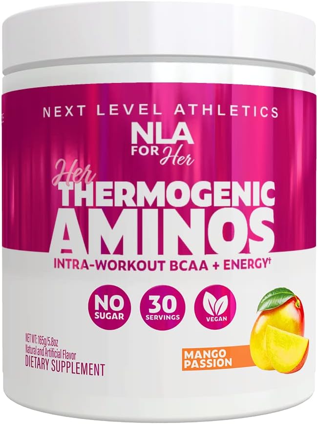 Her Thermogenic Amino Women's Pre Post & Intra Workout Booster (Mango Passion, 30 서빙) w BCAA Essential Amino Acids, Caffeine, & Electrolytes- Max Your Workouts w Sustained Energy-Vegan,Sugar Free