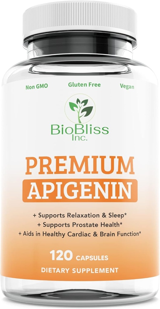 Apigenin 보충교재 50mg 120 모자, 4 달 공급 순수성 Bioflavonoid & 산화 방지제. *Sleep는 Relaxation, 전립선 건강 & More* Non-GMO - 글루텐 자유로운 Vegan를 위해 원조합니다