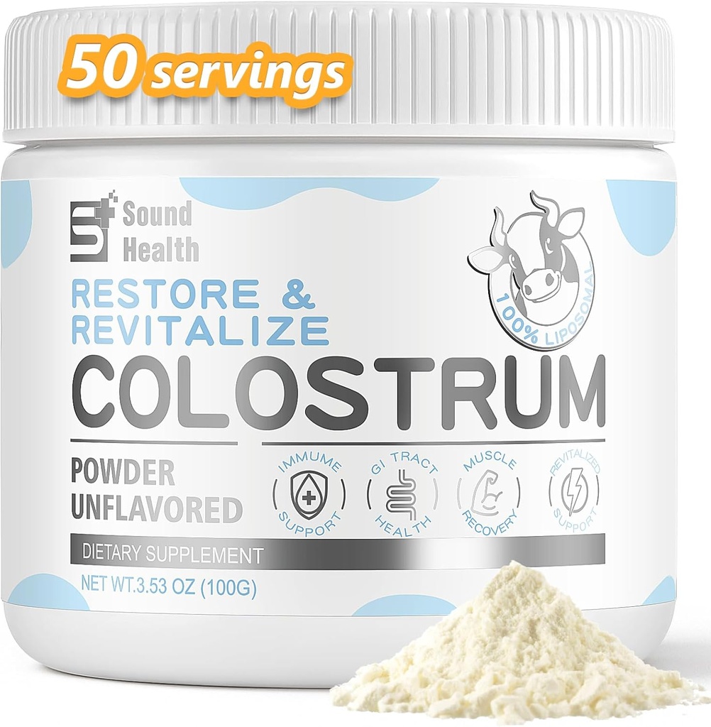 인간을 위한 Colostrum 보충교재 분말 - Gut 건강을 위한 유기 Bovine Colostrum 보충교재, 그리고 면역성이 있는 지원 - Unflavored (73의 서빙)