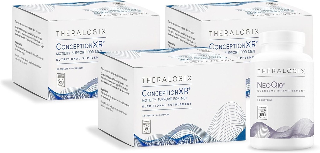 Theralogix ConceptionXR Motility 지원 공식 + NeoQ10 뭉치, 270 조사 (포장 4)