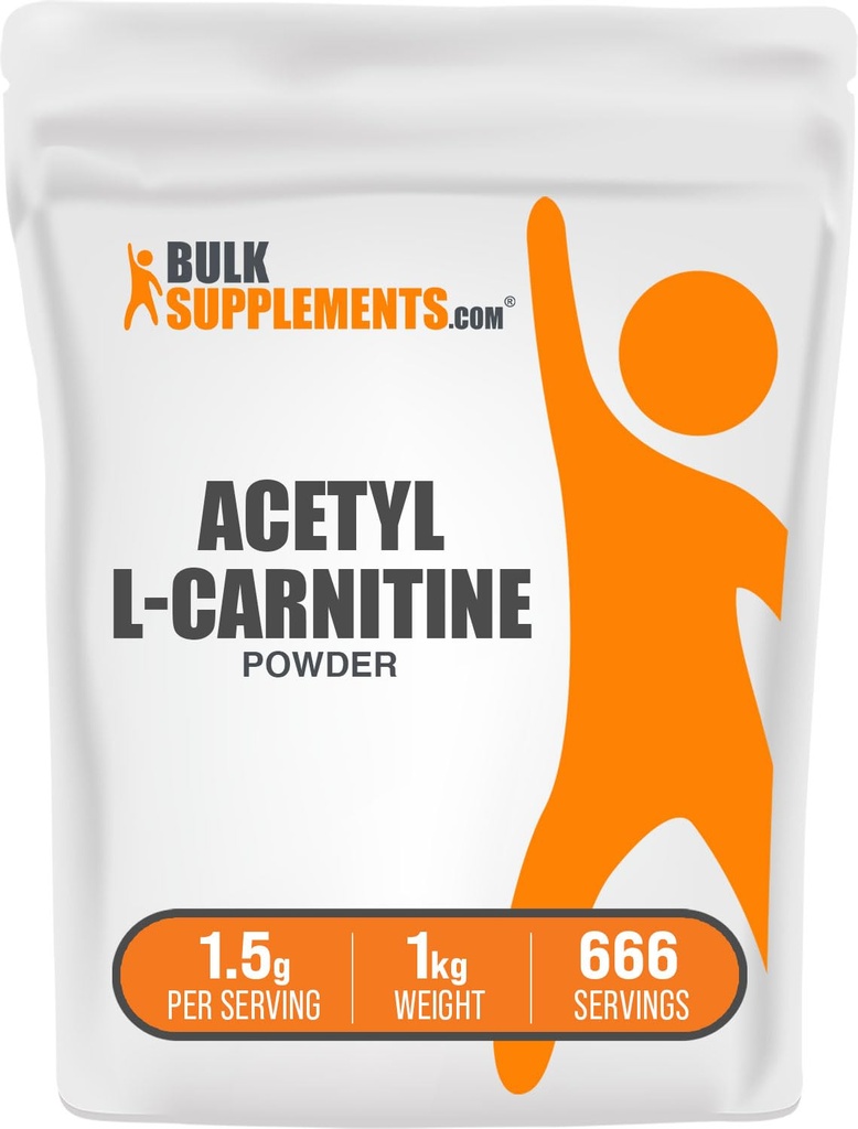 BulkSupplements.com 아세틸 L 카르니틴 분말 - ALCAR 분말, 아세틸 L 카르니틴 1500mg, 카르니틴 보충 - 글루텐 무료, 봉사 당 1500mg, 5kg (11 파운드) (5kg의 포장)