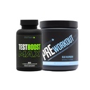 V Shred Test Boost Max 및 Pre Workout Blue Raspberry Powder Bundle의 조각 Nation