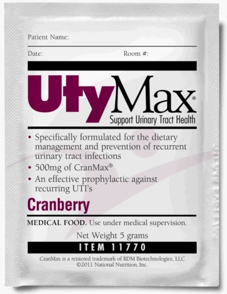 UtyMax 크랜베리 음료 믹스 (SUPPLEMENT PWDR, UTYMAX, 5 GRAM PKS) 60 각/케이스