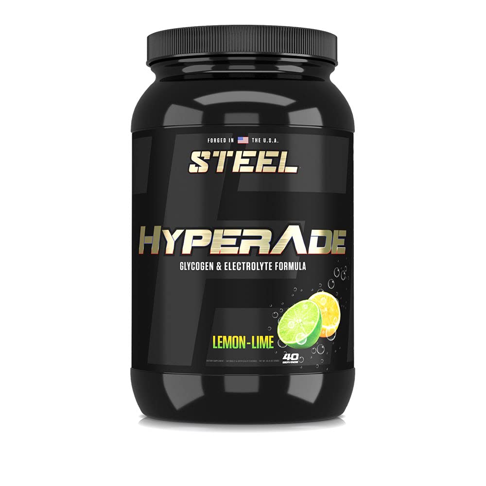 강철 보충 교재 Hyperade | 에너지 & 회복의 빠른 보충을 위한 진보된 Hydration 분말 w/Fast 흡수 Electrolytes & Glycogen 공식 | 전/Intra/Post 운동 (Lemon-Lime)
