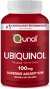 Qunol Ubiquinol CoQ10 100mg Softgels, 메가 Ubiquinol 100mg - 우량한 흡수 - 심장 건강 & 건강한 혈압 수준을 위한 Coenzyme Q10의 활동적인 모양 - 2 달 공급 - 60 조사